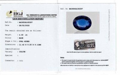 Iolite 4.09 Carat (4.49 Ratti)