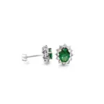 Diamond And Emerald Earring Studs - Image 4
