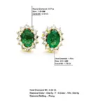 Diamond And Emerald Earring Studs - Image 2