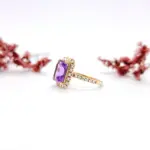Amethyst With Diamond Ring - Image 6