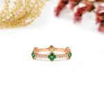 Clover Diamond Eternity Ring Gold - Image 7