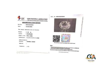 Real Zircon 6.69 Carat (7.43 Ratti)