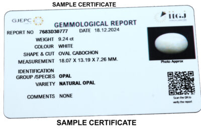 Australian Opal 6.29 Carat (6.92 Ratti)