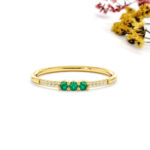 Natural Emerald Ring With Diamond