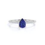 Natural Blue Sapphire Engagement Ring