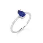 Natural Blue Sapphire Engagement Ring - Image 4