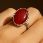 Red Agate (Yamni Hakik) Sterling Silver Ring - Image 2