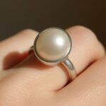 South Sea Pearl Round Sterling Silver Ring - Image 2