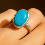 Firoza Oval Sterling Silver Ring - Image 2